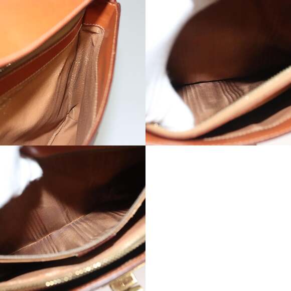 CELINE Macadam Canvas Shoulder Bag Pvc Leather Brown Gold - Picture 13 of 13